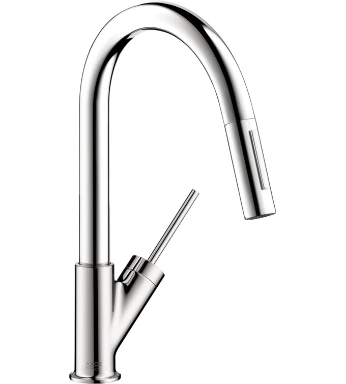 Modern Chrome Pull-Out Spray Kitchen Faucet with 150° Swivel