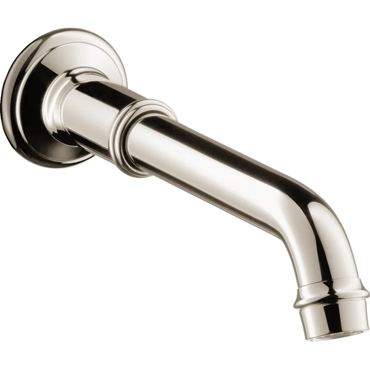 Classic Belle Epoque Wall-Mounted Tub Spout in Polished Nickel