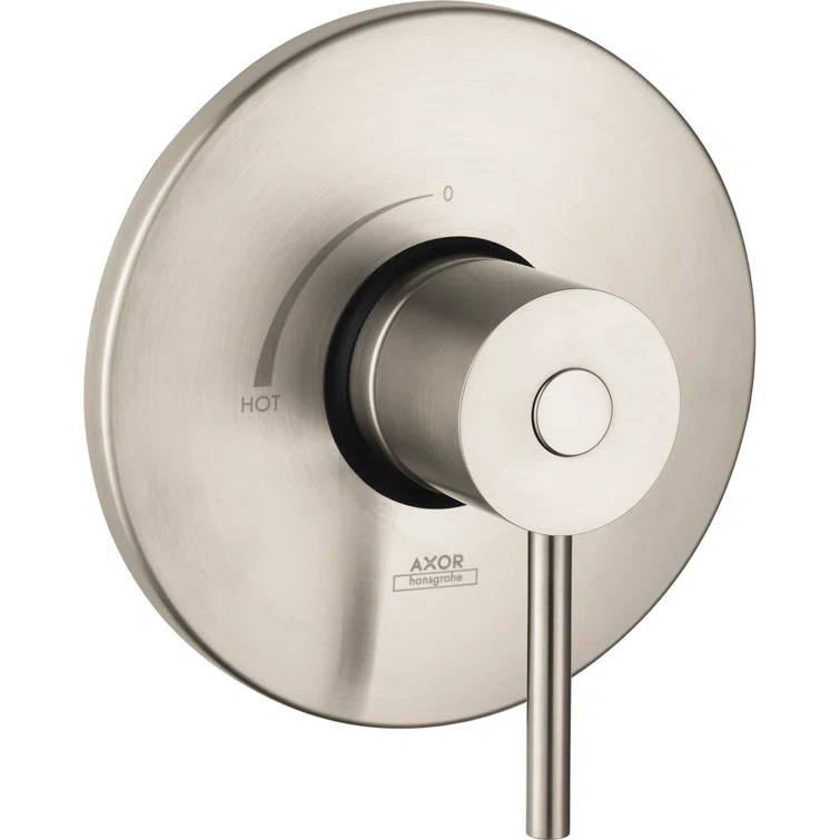 Brushed Nickel Modern Shower Trim with Lever Handle