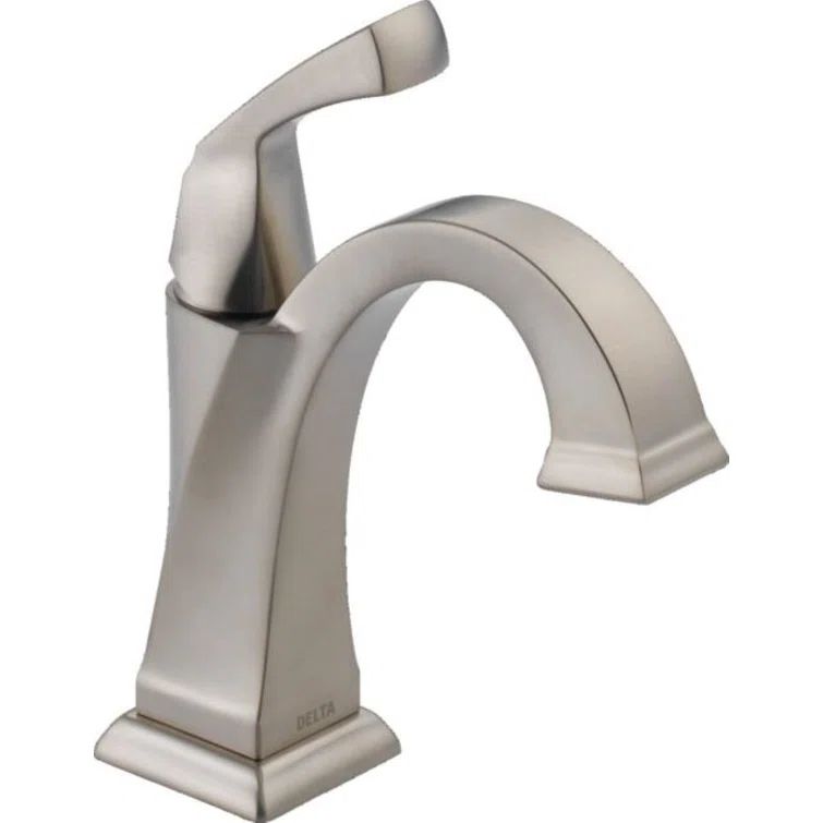 Dryden 7 3/4" Modern Stainless Steel Single Hole Bathroom Faucet