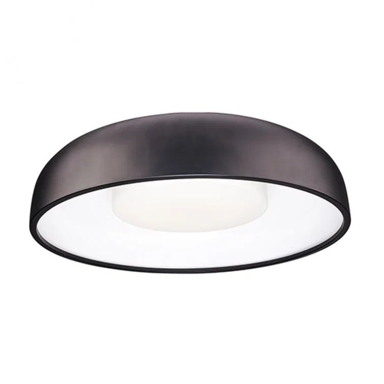 Beacon Bold Black Aluminum 24" LED Flush Mount Bowl