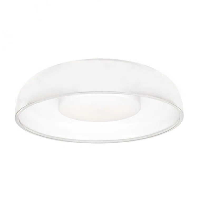 White Glass LED Flush Mount Ceiling Light