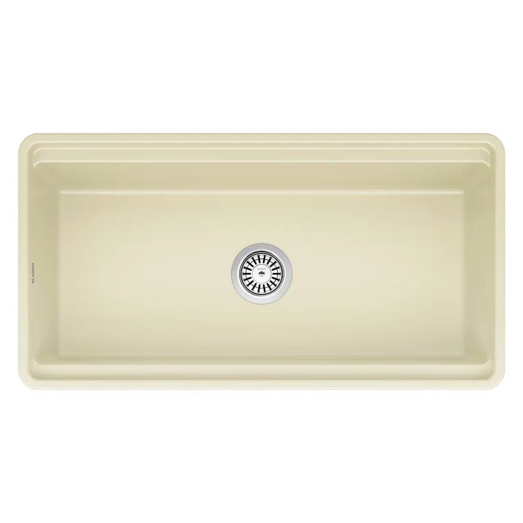 Biscuit Fireclay Single Bowl Farmhouse Kitchen Sink