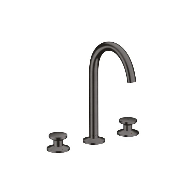 Brushed Black Chrome Transitional Widespread Bathroom Faucet