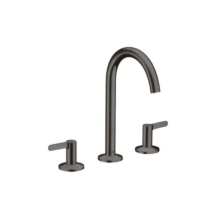 Brushed Black Chrome Transitional Widespread Bathroom Faucet