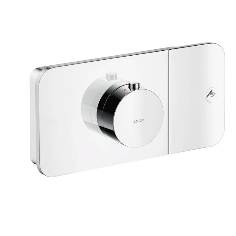 Modern Chrome Thermostatic Shower Valve Trim with Dual Controls