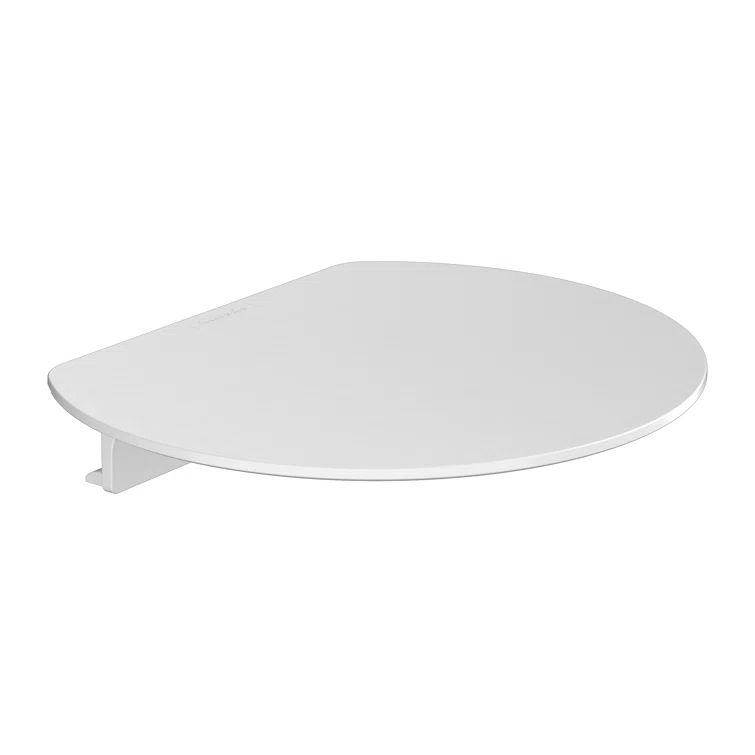 Matte White Plastic Wall Mounted Modern Shelf