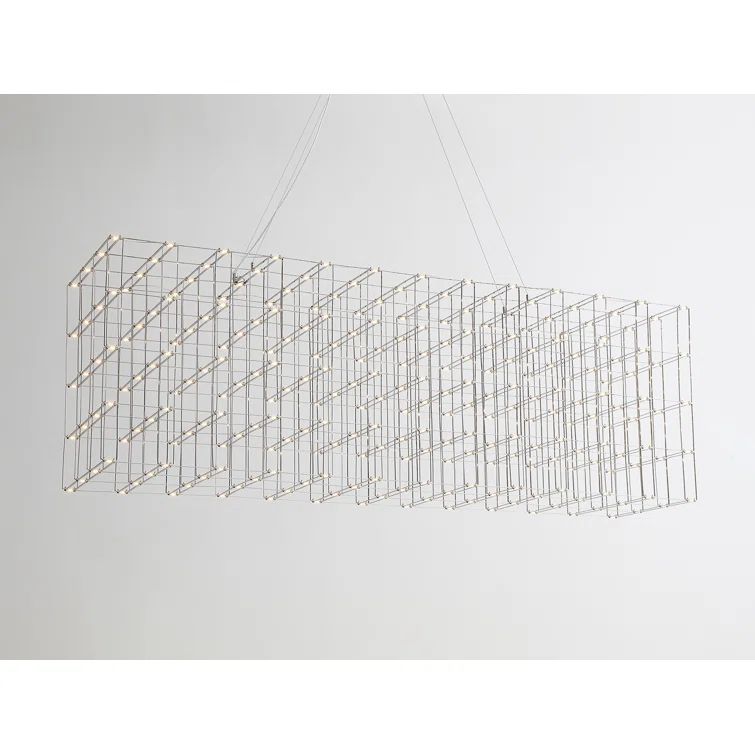 Argyle Chrome Cage 72" LED Chandelier for Modern Interiors