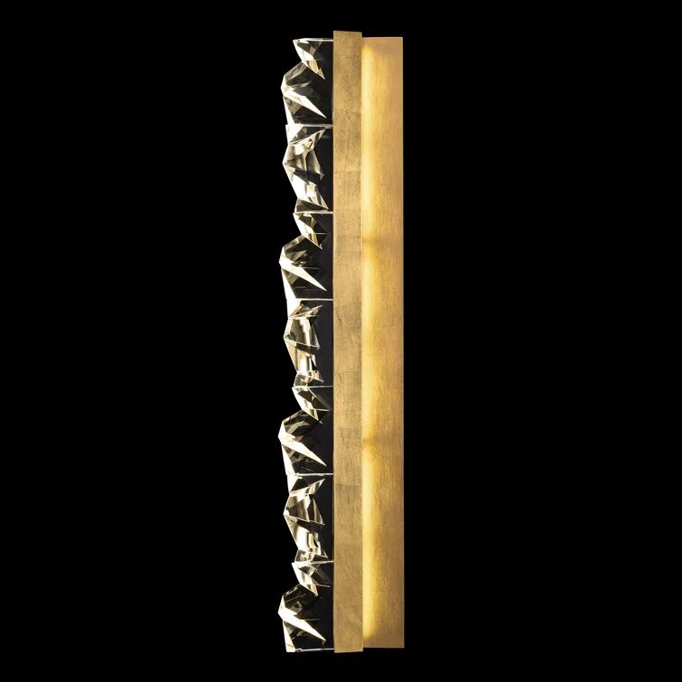 Strata Gold Leaf 6-Light LED Sconce with Hand-Carved Crystals