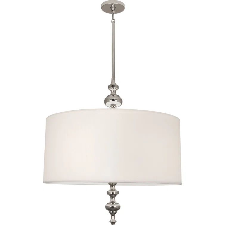 Arthur Polished Nickel 3-Light Drum Pendant