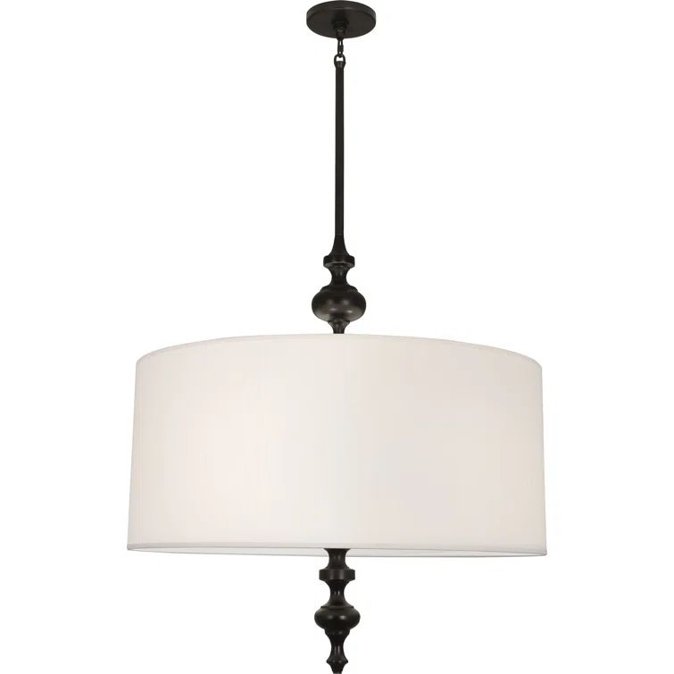 Elegant Arthur Deep Patina Bronze 3-Light Drum Pendant
