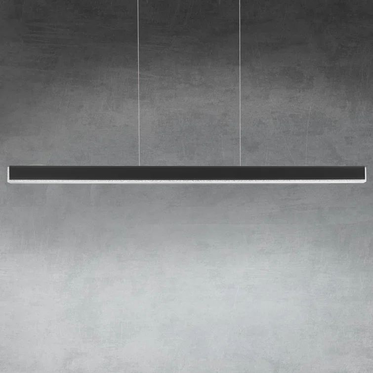 Mystique 70" Black Crystal LED Linear Pendant