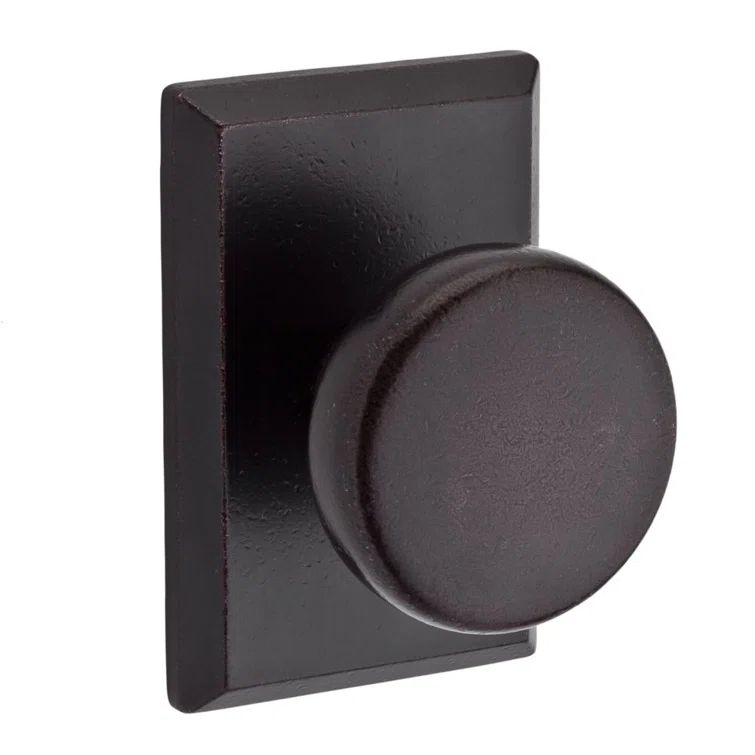 Dark Bronze Brass Modern Flat Ball Door Knob