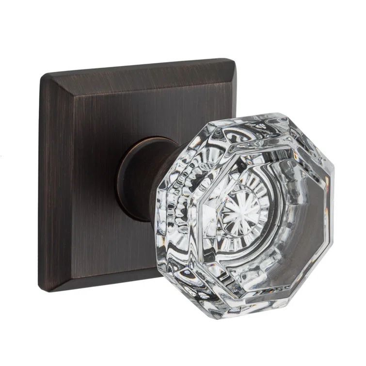 Venetian Bronze and Crystal Round Interior Door Knob