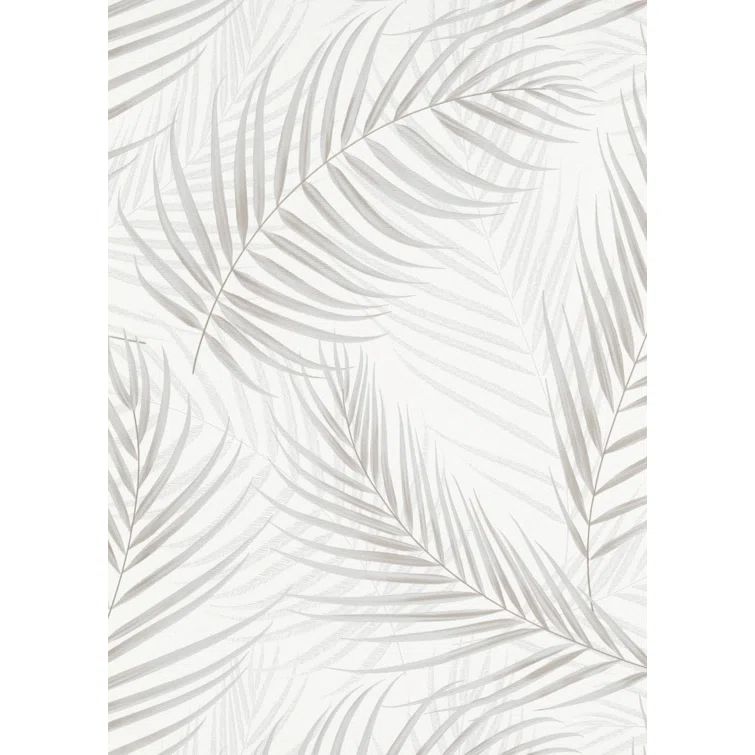 Light Gray and Gold Non-Woven Textured Wallpaper Roll