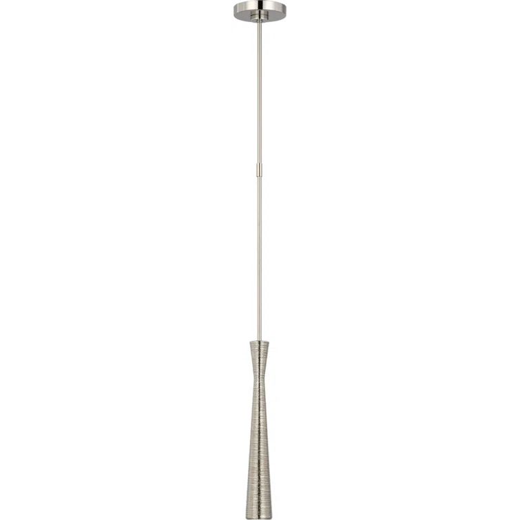 Utopia Slim 15" LED Mini Pendant in Polished Nickel