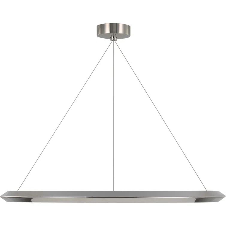Encircle Polished Nickel 38" LED Crystal Chandelier