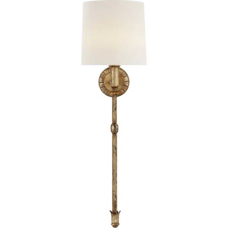 Michel Gilded Metal 30" Direct Wired Wall Sconce