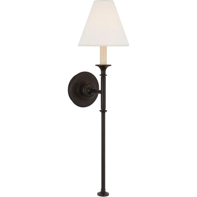Piaf Tail 24.5" Black Iron Dimmable Wall Sconce