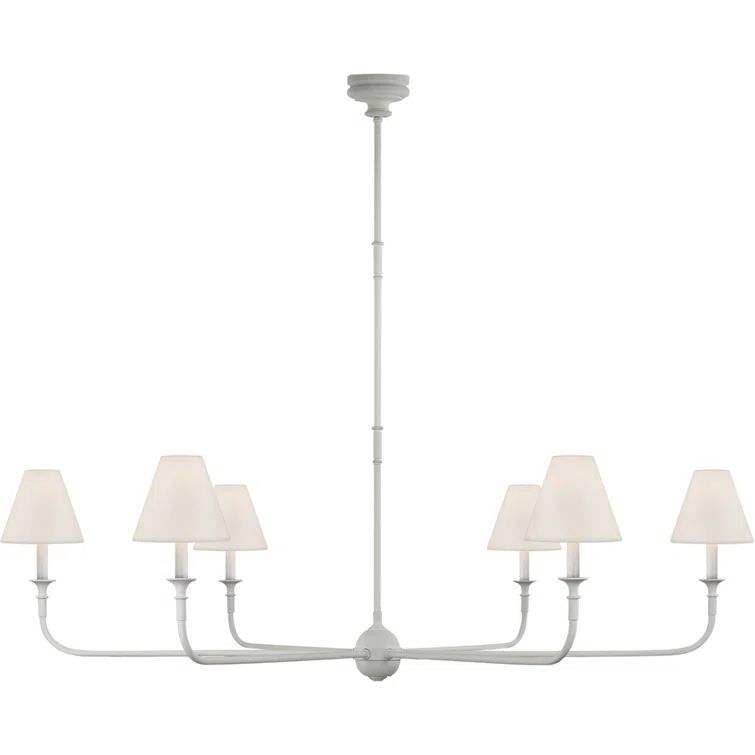 White Crystal Candle Plug-in Chandelier with Empire Shades
