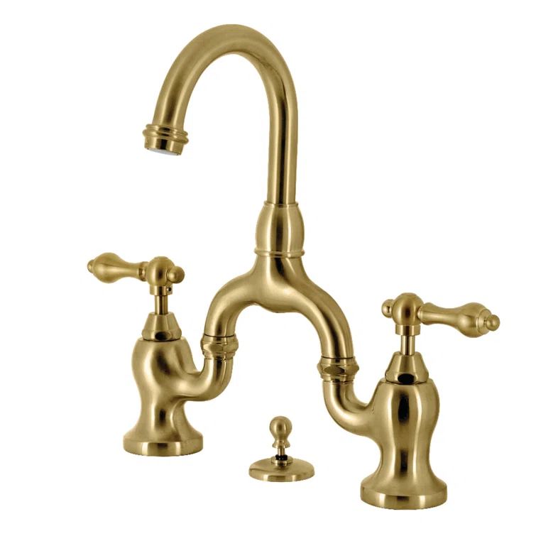 Victorian Elegance 13.5" Brass Bathroom Faucet with Ceramic Disc Cartridges