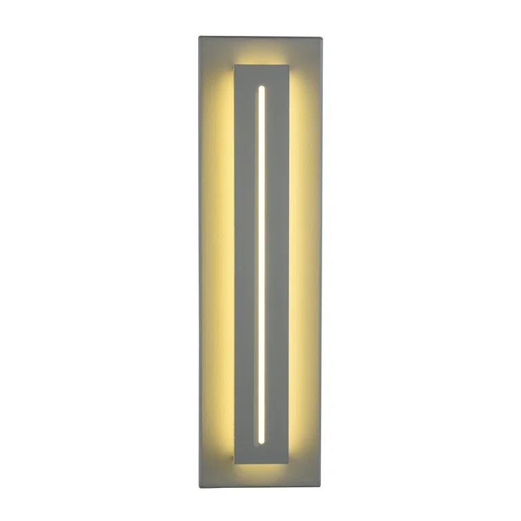 Silver Aluminum 18" LED Outdoor Wall Light