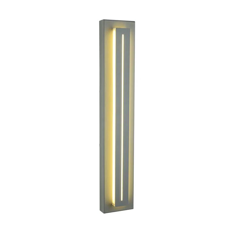 Modern Silver Aluminum LED Outdoor Wall Light