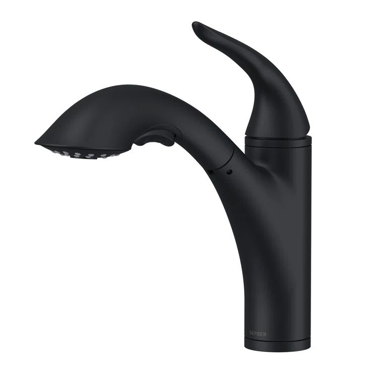 Antioch Satin Black Single Handle Pull-Out Kitchen Faucet