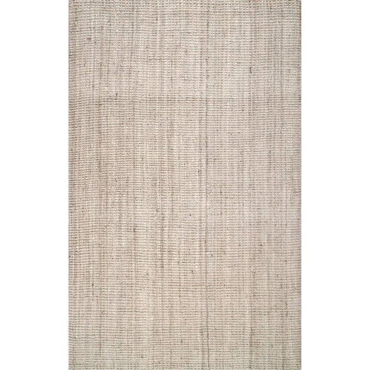Kiwa Handwoven Off-White Jute 5' x 8' Area Rug