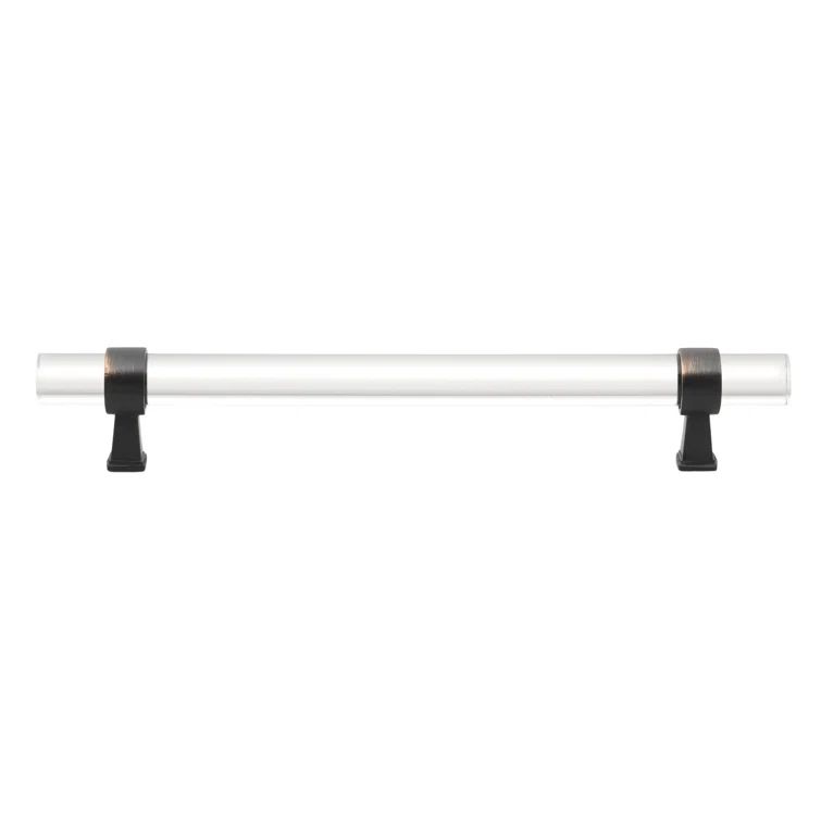 8.25 Inch Clear Acrylic and Oil Rubbed Bronze Bar Pull