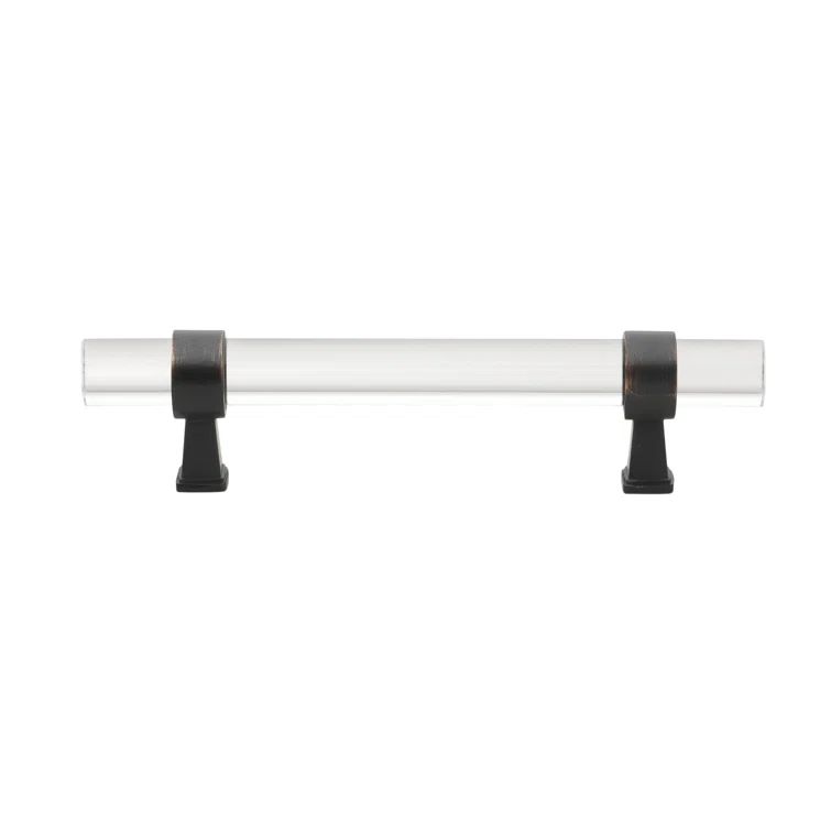 Oil Rubbed Bronze and Clear Acrylic Cabinet Bar Pull