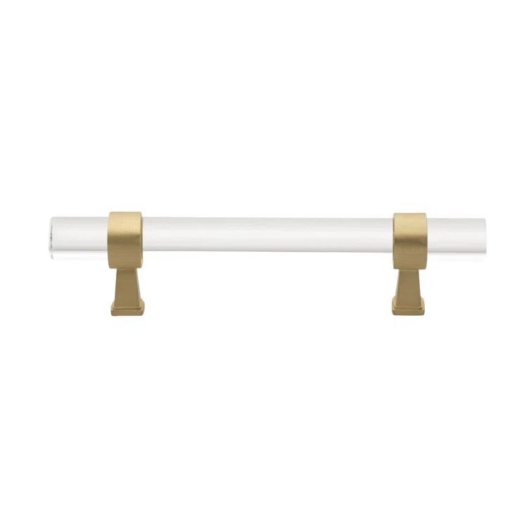 Satin Gold and Clear Acrylic 3.75" Bar Pull