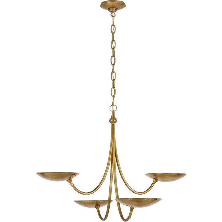 Hand-Rubbed Antique Brass 4-Light LED Chandelier