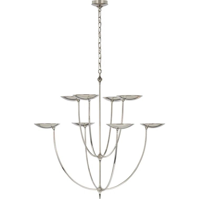 Keira Polished Nickel 8-Light LED Chandelier