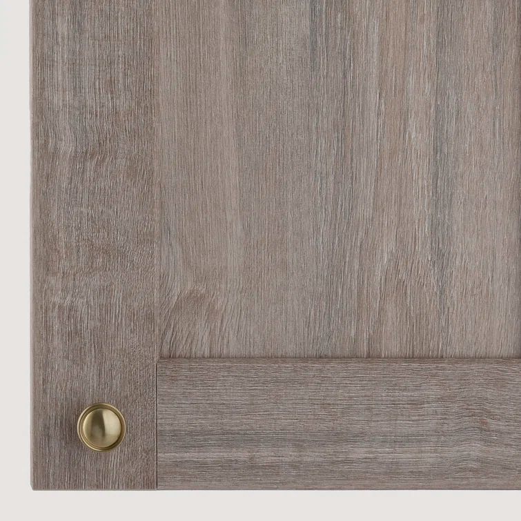 Brushed Brass Round Knob with Mounting Hardware