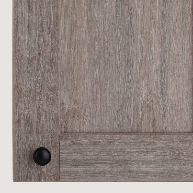 Matte Black Round Brass Cabinet Knob with Mounting Hardware