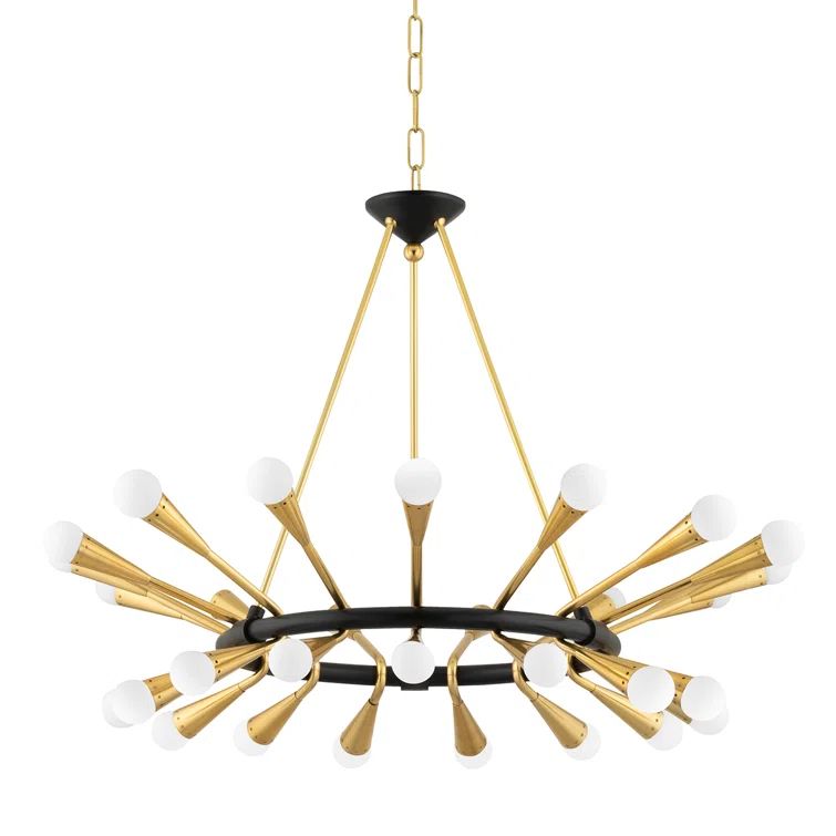 Aries Vintage Deep Bronze 30-Light Brass Chandelier