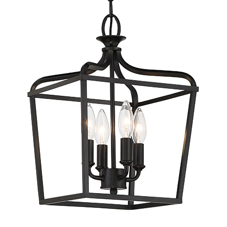 Coal Finish 4-Light Indoor Lantern Pendant