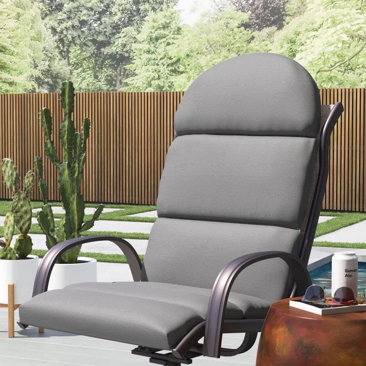 Pebble Grey Recycled Fabric Adirondack Chair Cushion