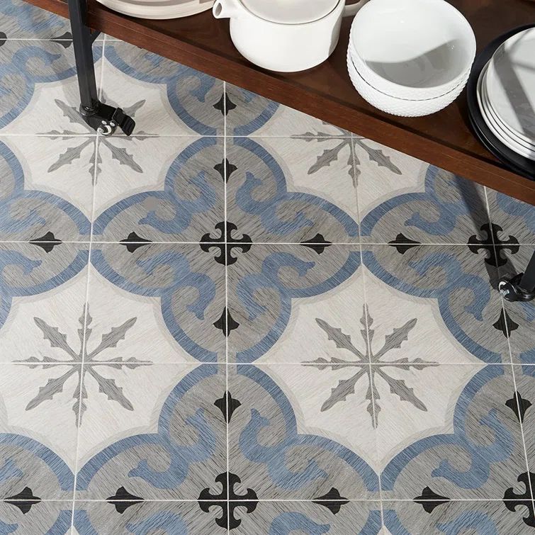Ventura Briar Blue Matte Porcelain Wood Look Floor and Wall Tile