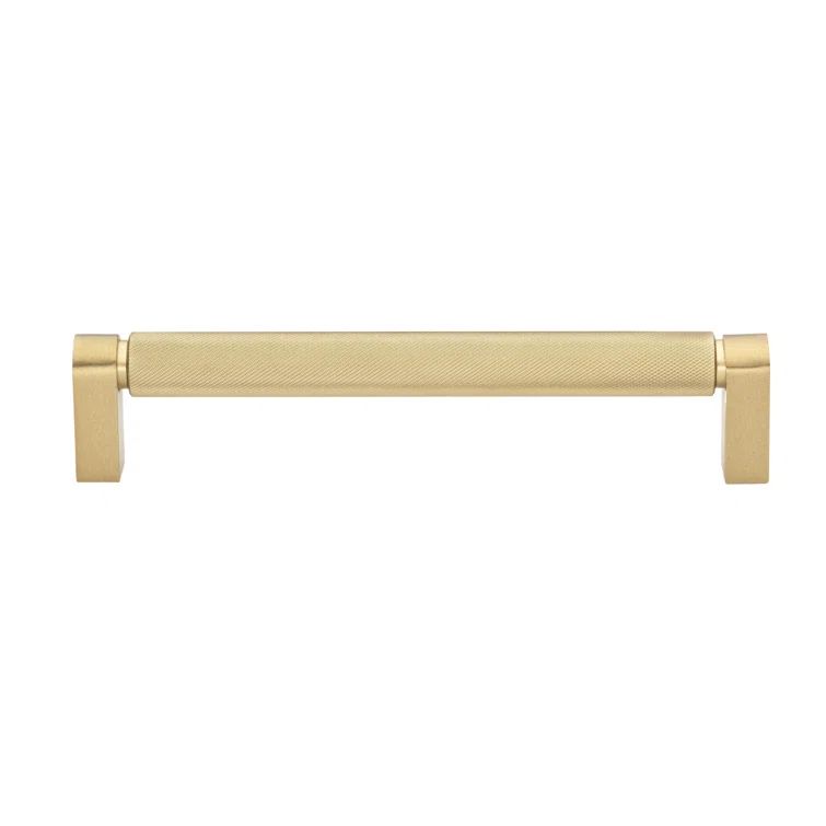 Satin Gold Brushed Modern Bar Pull with Mounting Hardware