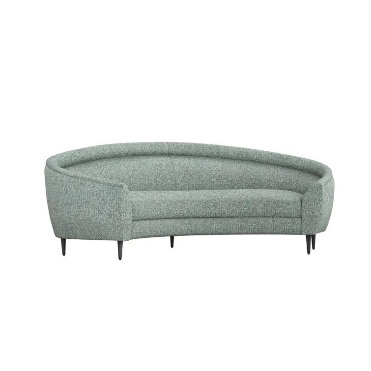 Capri Ash Wood Frame Sofa in Pool and Dark Grey