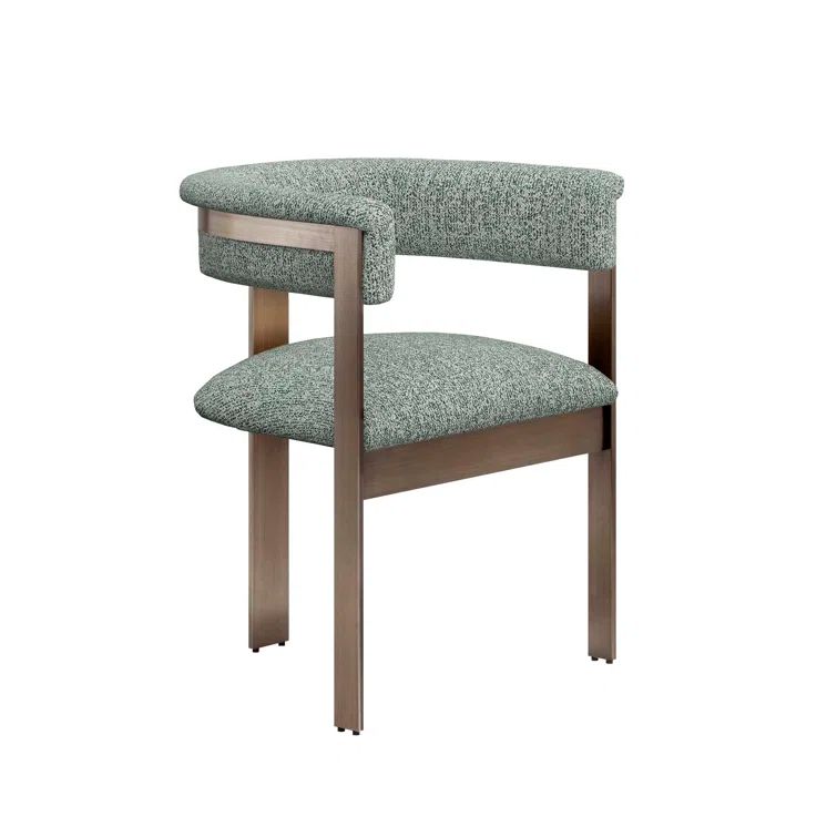 Darcy Antique Bronze Upholstered Arm Chair with Foam Cushion