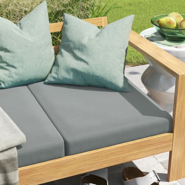 Stone Grey Outdoor Polyester Adirondack Chair Cushion