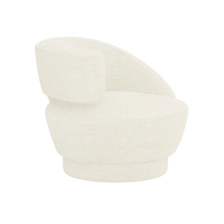 Azure Foam Swivel Wood Accent Chair