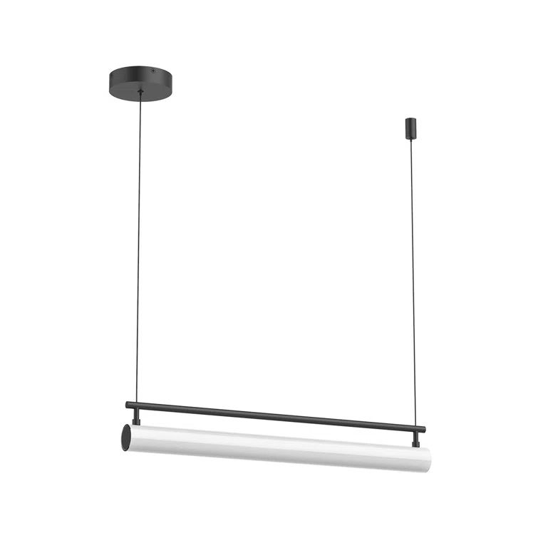 Gramercy Sleek Black LED Kitchen Island Linear Pendant