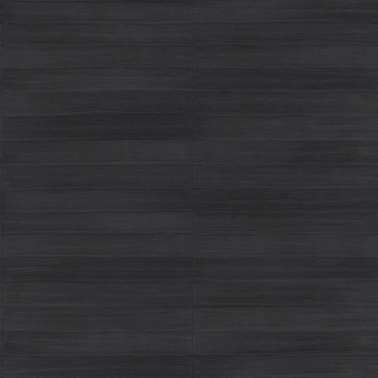 Dermot Black 3D Striped Vinyl Wallpaper Roll