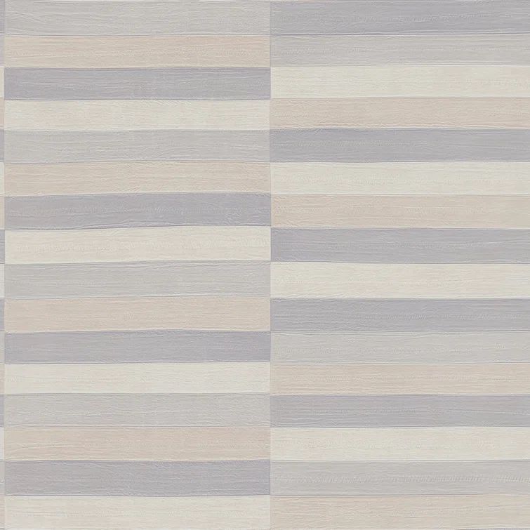 Dermot Pastel Horizontal Stripe Vinyl Wallpaper