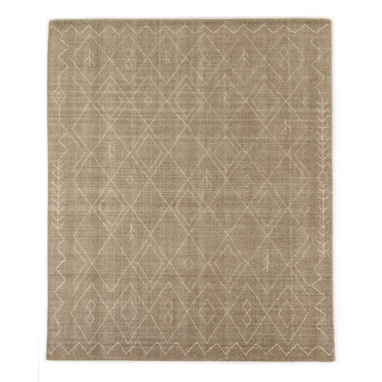 Nador Moroccan Beige Hand-Knotted Wool Area Rug 8' x 10'