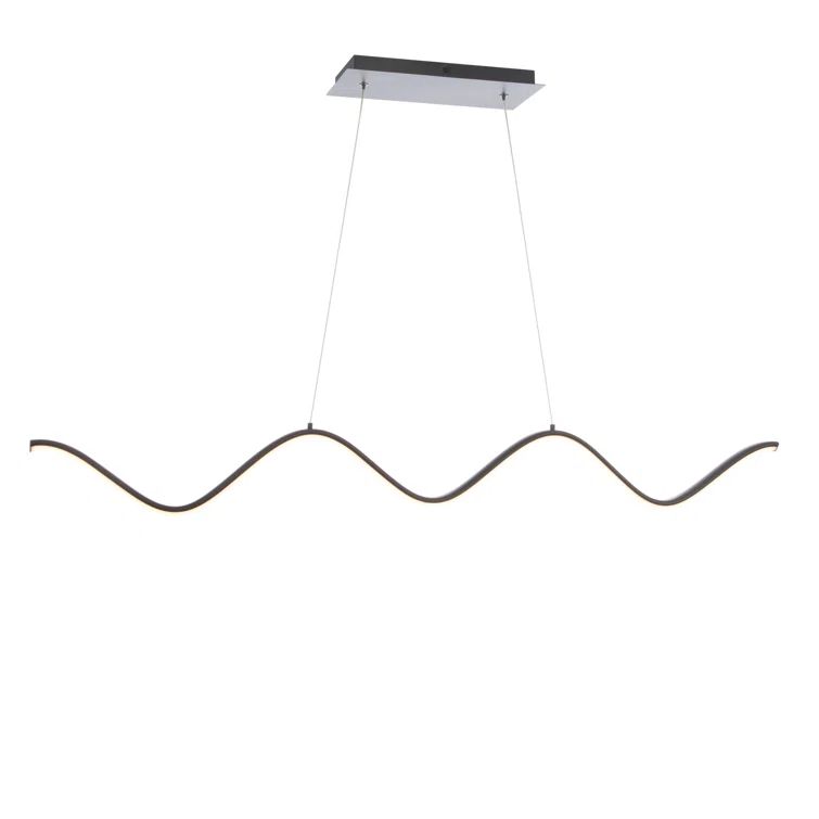 Morae Black Glass LED Indoor/Outdoor Pendant Light